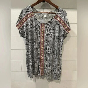 Christipher & Banks Geometric Tunic - XL